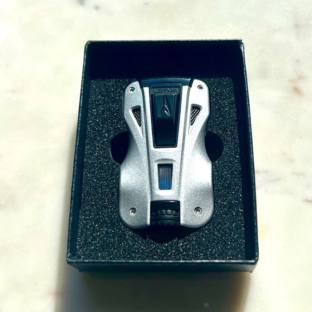 Silver and Black Lotus GT Lighter